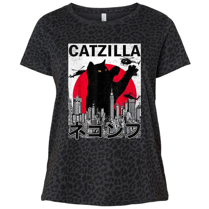 Ladies Curvy Jersey - Q5SJSEWQ - Black Leopard - 11