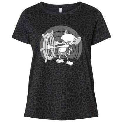 Ladies Curvy Jersey - EYDUM9TL - Black Leopard - 11