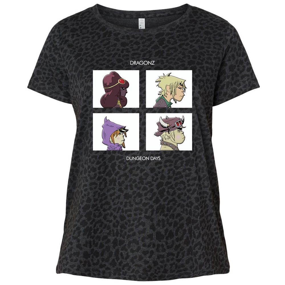 Ladies Curvy Jersey - 4PDUQK5Q - Black Leopard - 11