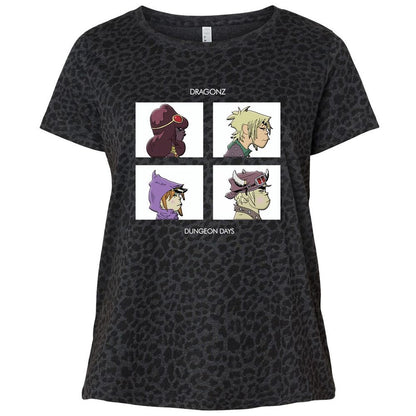 Ladies Curvy Jersey - 4PDUQK5Q - Black Leopard - 11