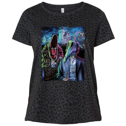 Ladies Curvy Jersey - 37E51N5D - Black Leopard - 11