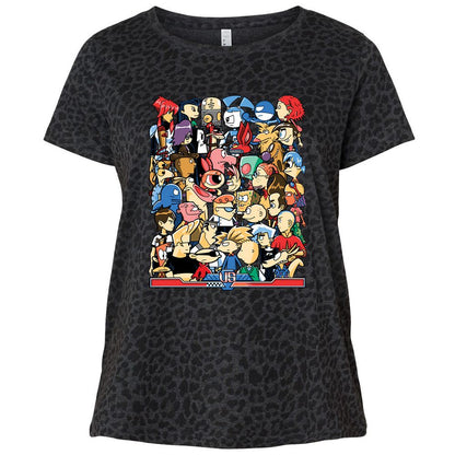 Ladies Curvy Jersey - A7A2ZN65 - Black Leopard - 11