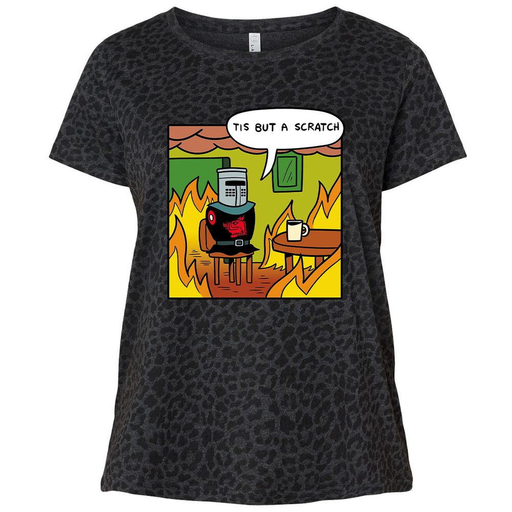 Ladies Curvy Jersey - KXQUM8RA - Black Leopard - 11