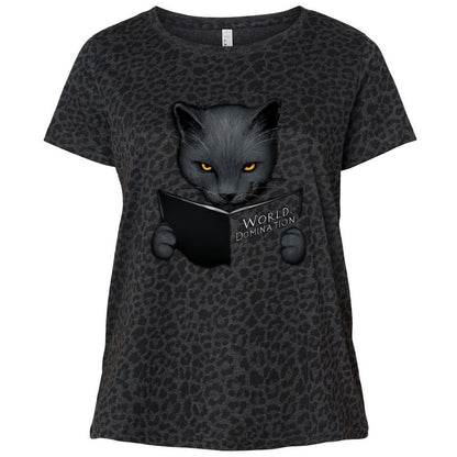 Ladies Curvy Jersey - V3WB8MY1 - Black Leopard - 11