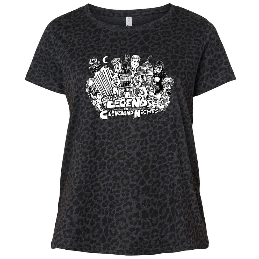 Ladies Curvy Jersey - 1JWQMDYA - Black Leopard - 11