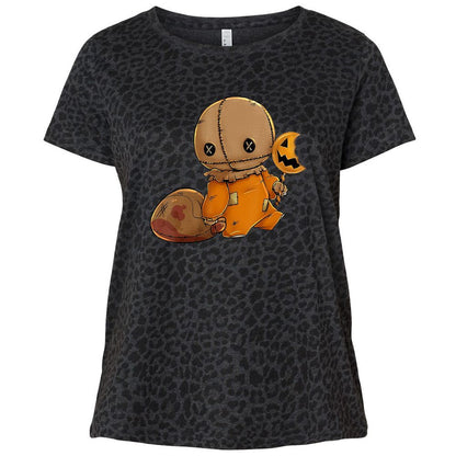 Ladies Curvy Jersey - A62ME4TZ - Black Leopard - 11