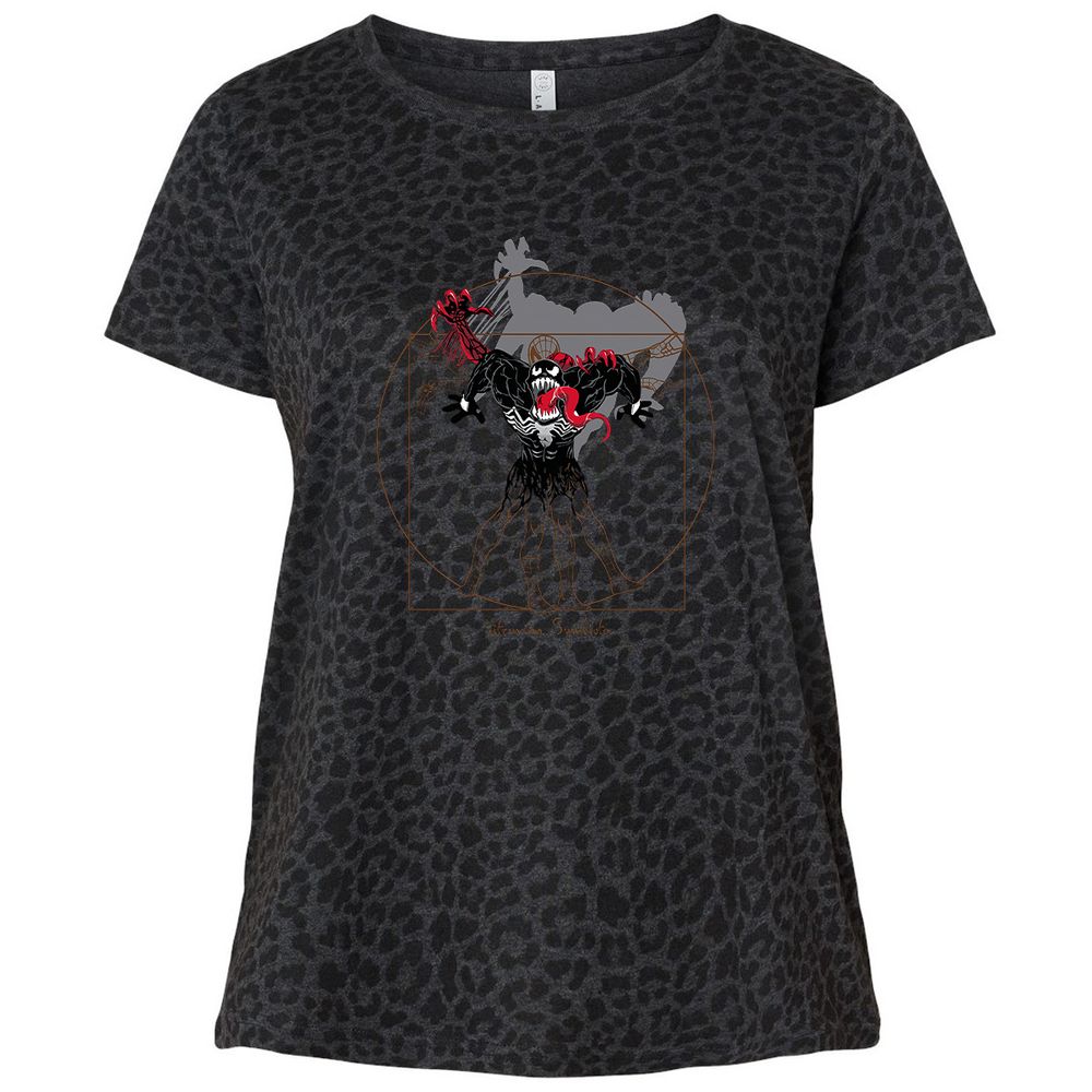 Ladies Curvy Jersey - TQDX9V6J - Black Leopard - 11