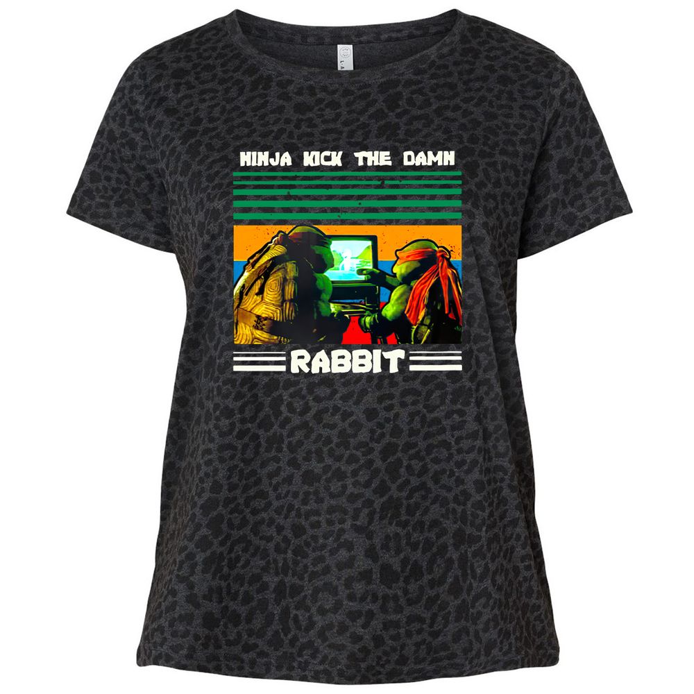 Ladies Curvy Jersey - 42TGVKKN - Black Leopard - 11