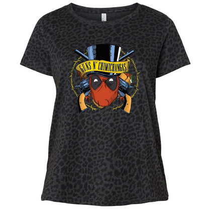 Ladies Curvy Jersey - YQV3Y9JP - Black Leopard - 11