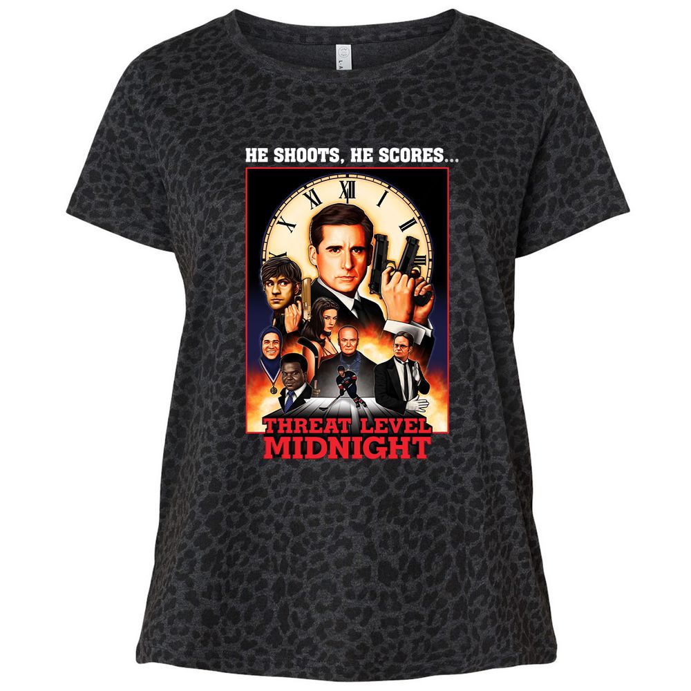 Ladies Curvy Jersey - Z8LWLWB4 - Black Leopard - 11