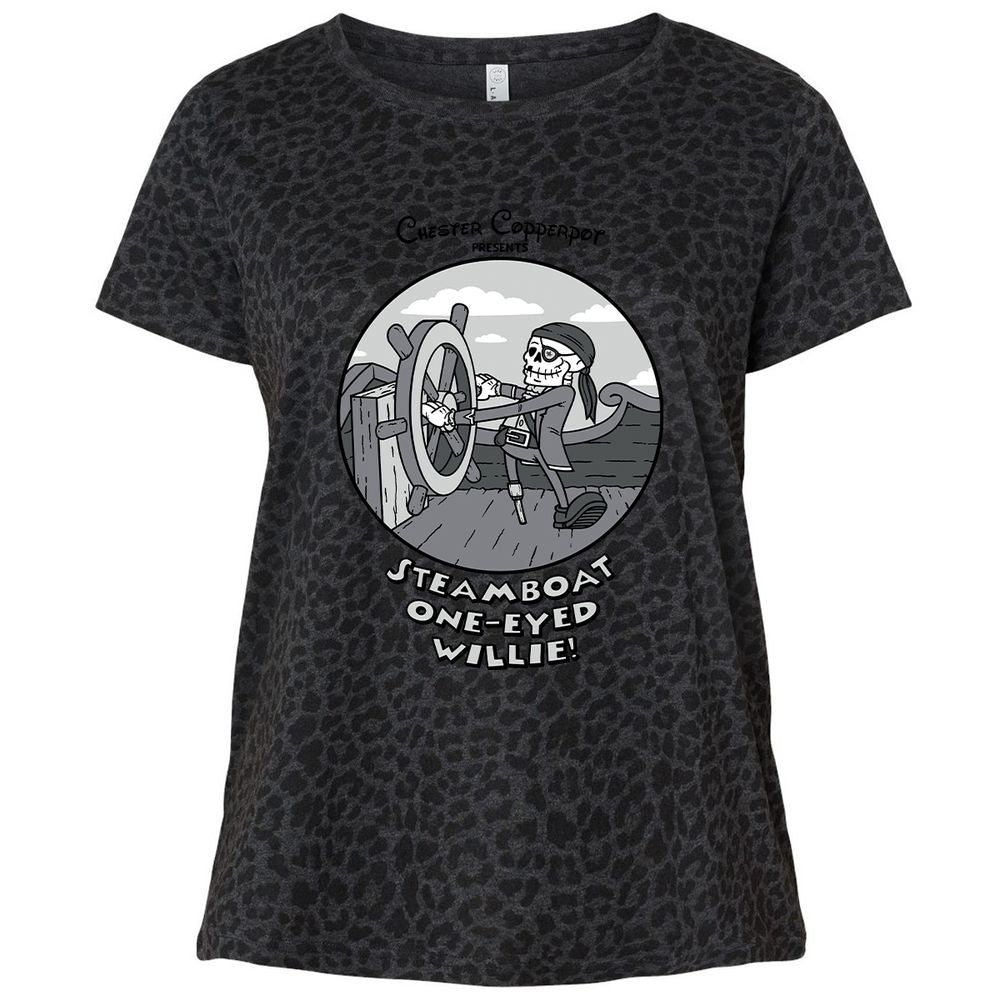 Ladies Curvy Jersey - D5VGA7HN - Black Leopard - 11