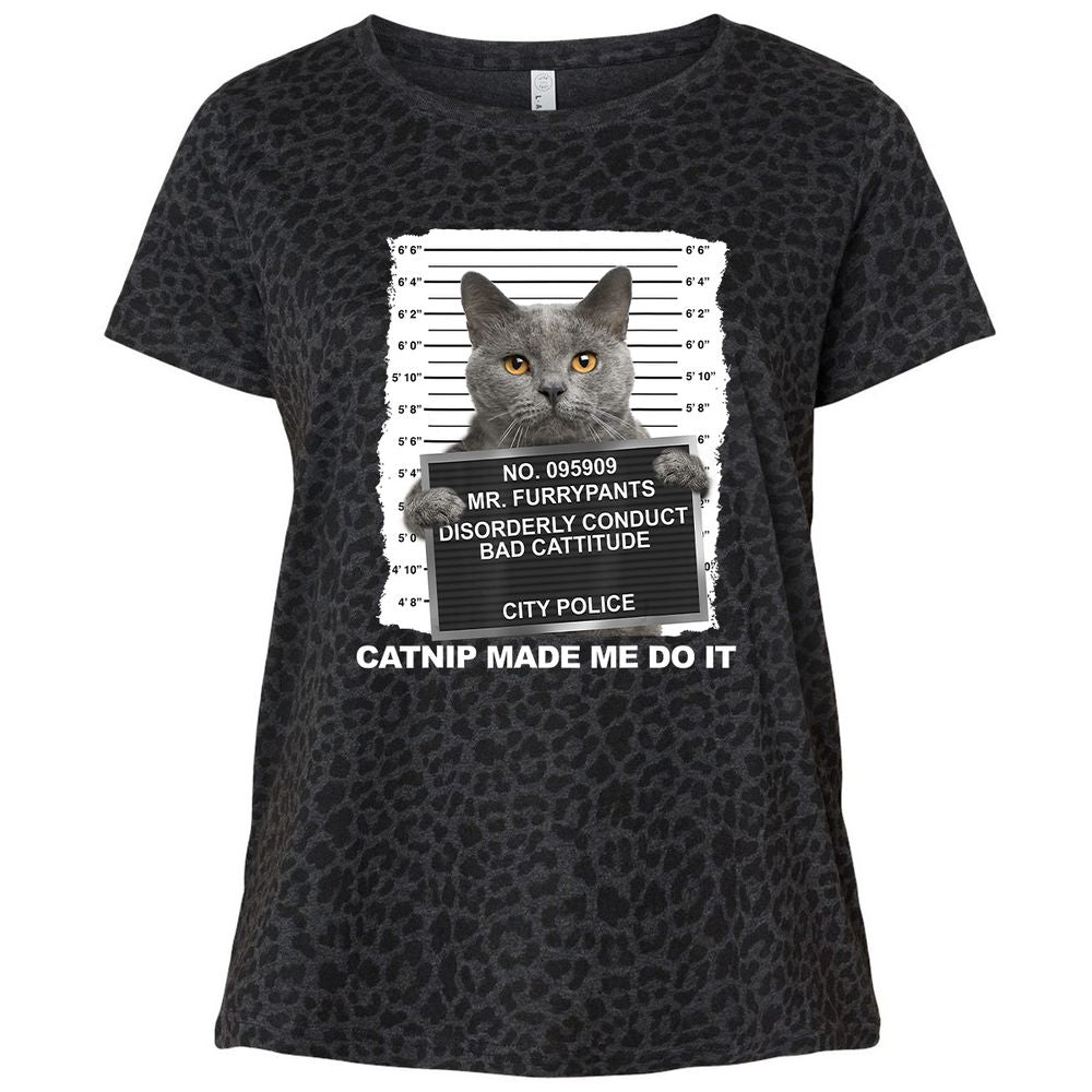 Ladies Curvy Jersey - 9QZSB6JP - Black Leopard - 11