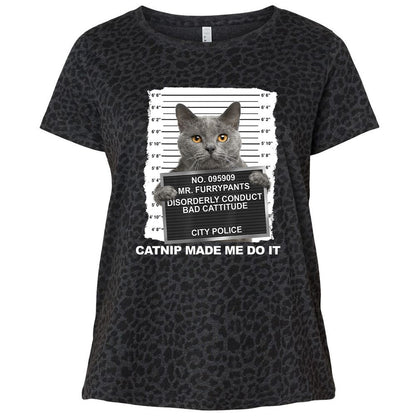 Ladies Curvy Jersey - 9QZSB6JP - Black Leopard - 11