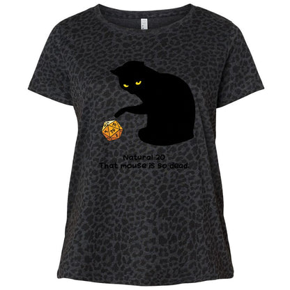Ladies Curvy Jersey - EAGBGCZ8 - Black Leopard - 11