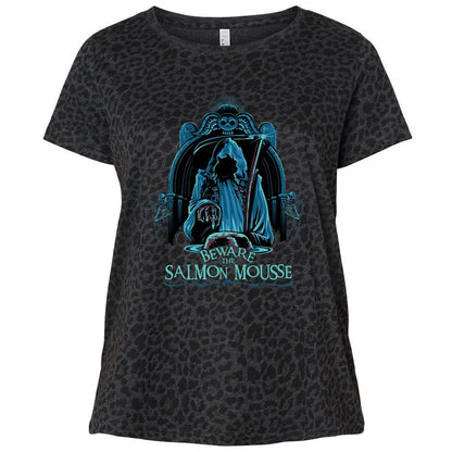 Ladies Curvy Jersey - UKWJ7FVZ - Black Leopard - 11