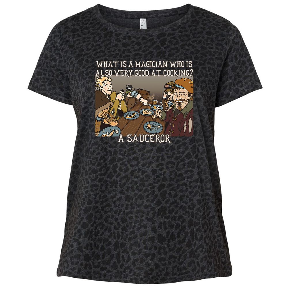 Ladies Curvy Jersey - J61UFFLL - Black Leopard - 11