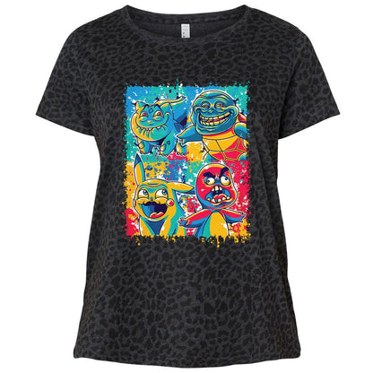 Ladies Curvy Jersey - J4YPTLZG - Black Leopard - 11