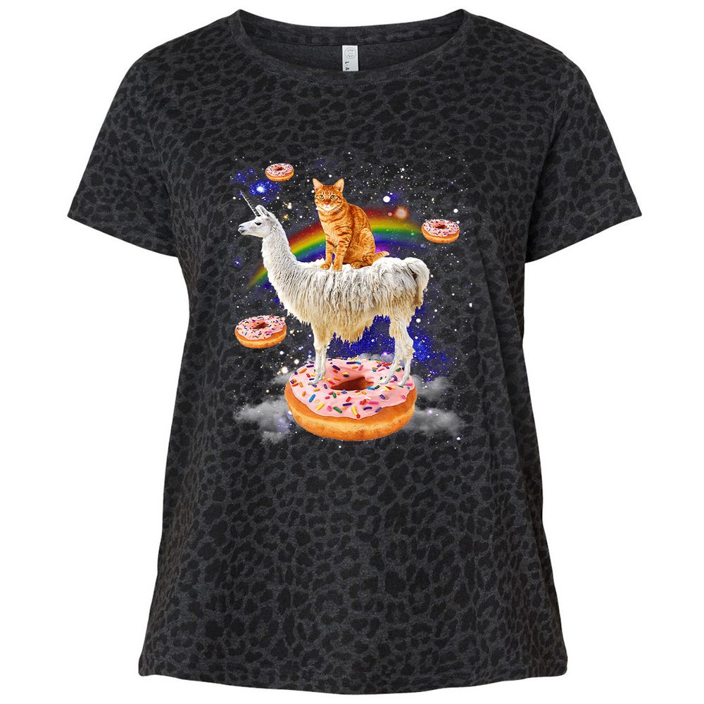 Ladies Curvy Jersey - WWEBYMDC - Black Leopard - 11