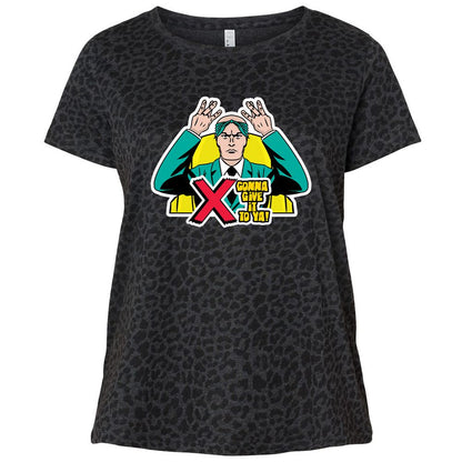 Ladies Curvy Jersey - RL4MJZNN - Black Leopard - 11