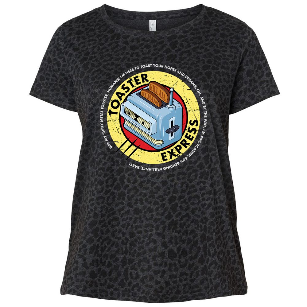 Ladies Curvy Jersey - QHAVVH7J - Black Leopard - 11