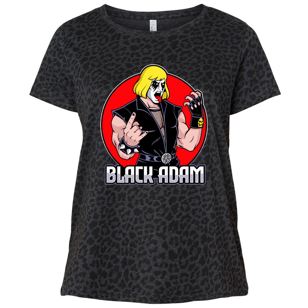 Ladies Curvy Jersey - NE2VP6NH - Black Leopard - 11