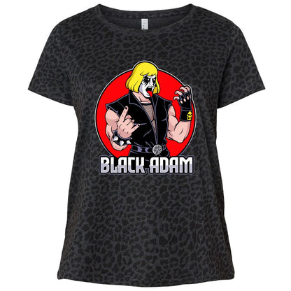 Ladies Curvy Jersey - NE2VP6NH - Black Leopard - 11