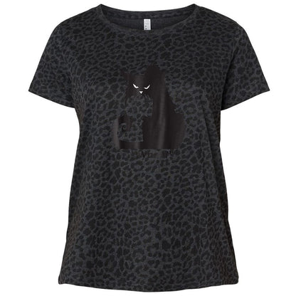 Ladies Curvy Jersey - N2ZGPUZB - Black Leopard - 11