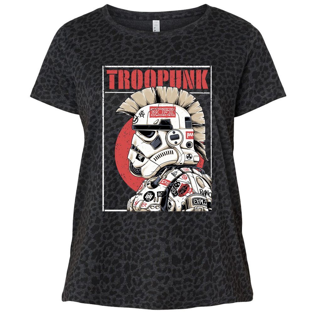 Ladies Curvy Jersey - JUJUX5DP - Black Leopard - 11