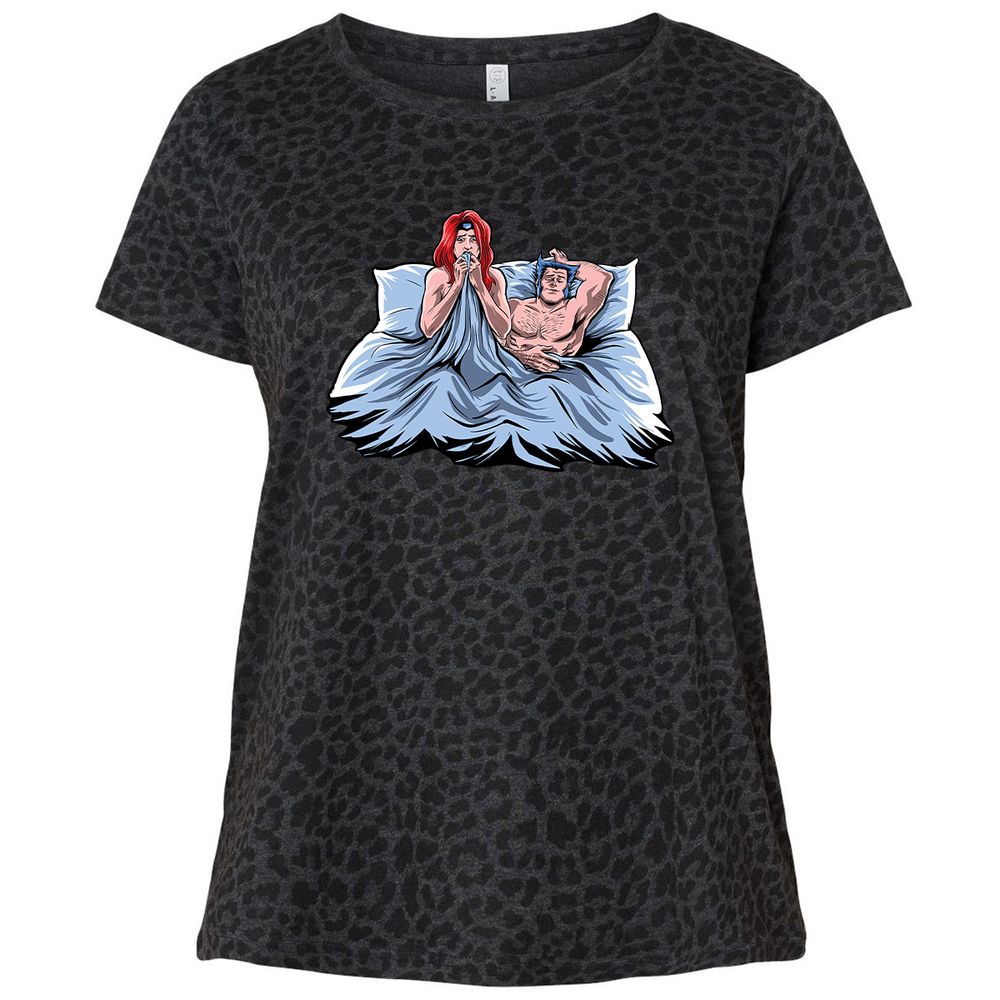 Ladies Curvy Jersey - B7CMRHCU - Black Leopard - 11