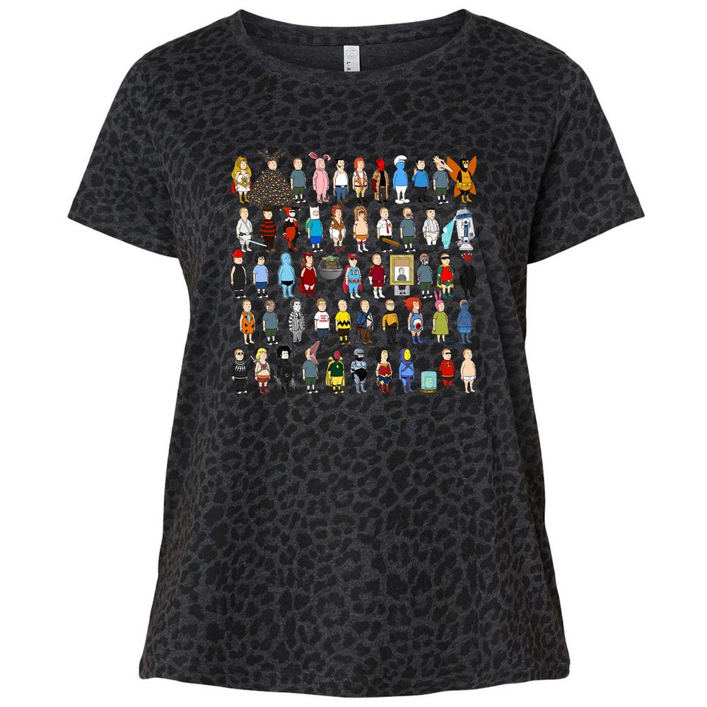 Ladies Curvy Jersey - JSDJCHQP - Black Leopard - 11