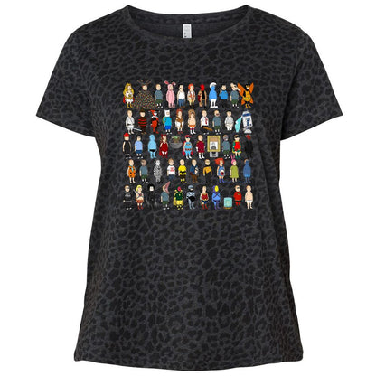 Ladies Curvy Jersey - JSDJCHQP - Black Leopard - 11