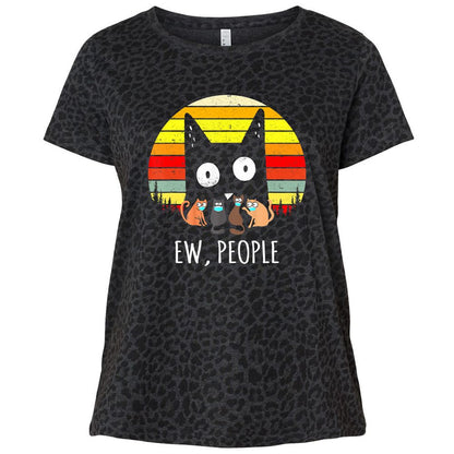 Ladies Curvy Jersey - C78JNPMF - Black Leopard - 11