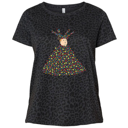 Ladies Curvy Jersey - 7VX31BP5 - Black Leopard - 11