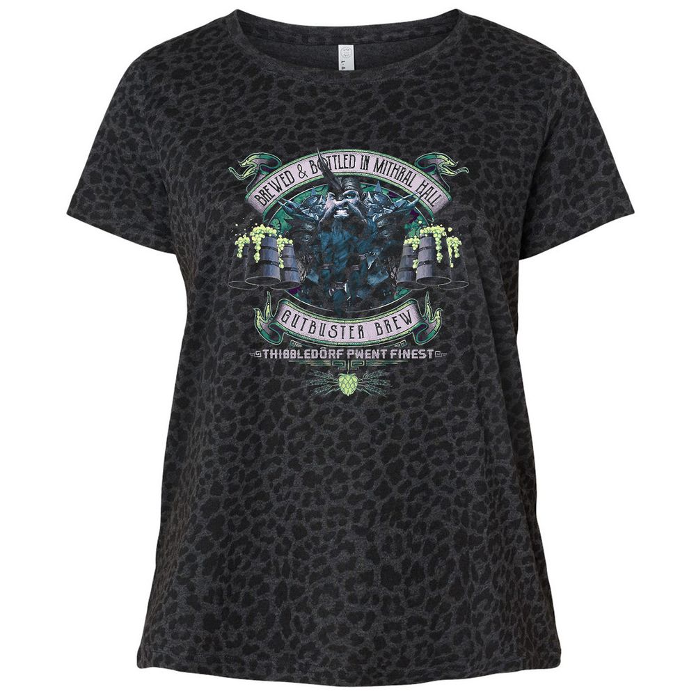 Ladies Curvy Jersey - 9DDEZPYS - Black Leopard - 11