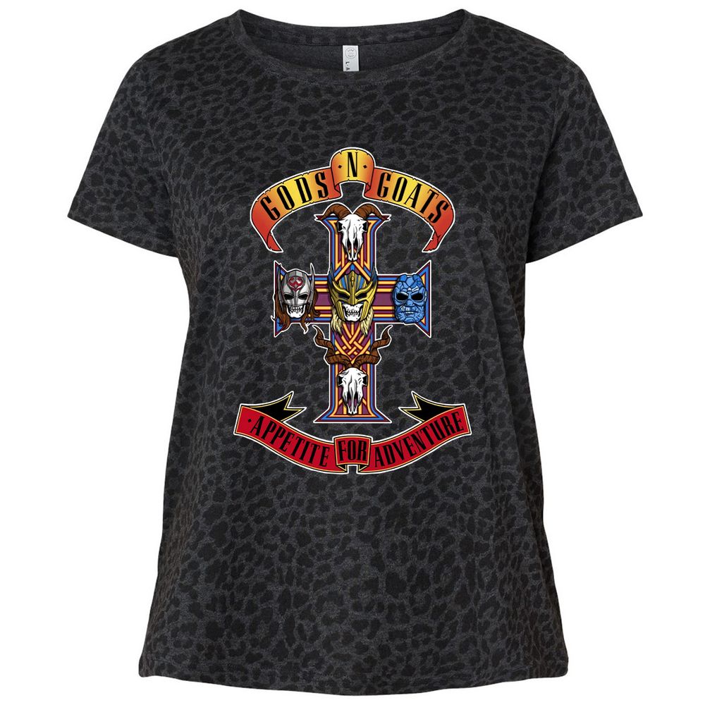 Ladies Curvy Jersey - ANRDPQBZ - Black Leopard - 11