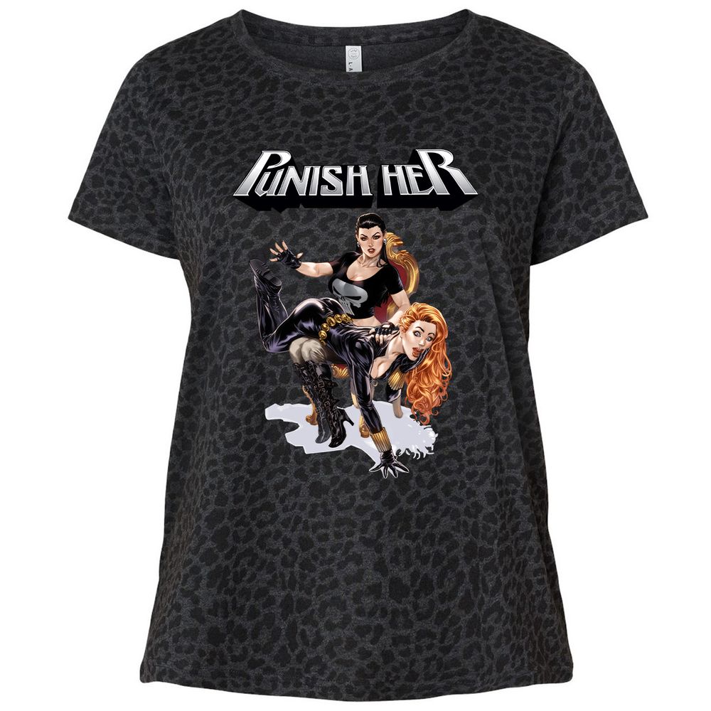 Ladies Curvy Jersey - 1K88BXVU - Black Leopard - 11