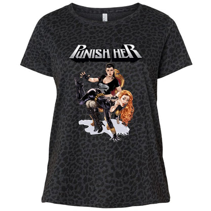 Ladies Curvy Jersey - 1K88BXVU - Black Leopard - 11