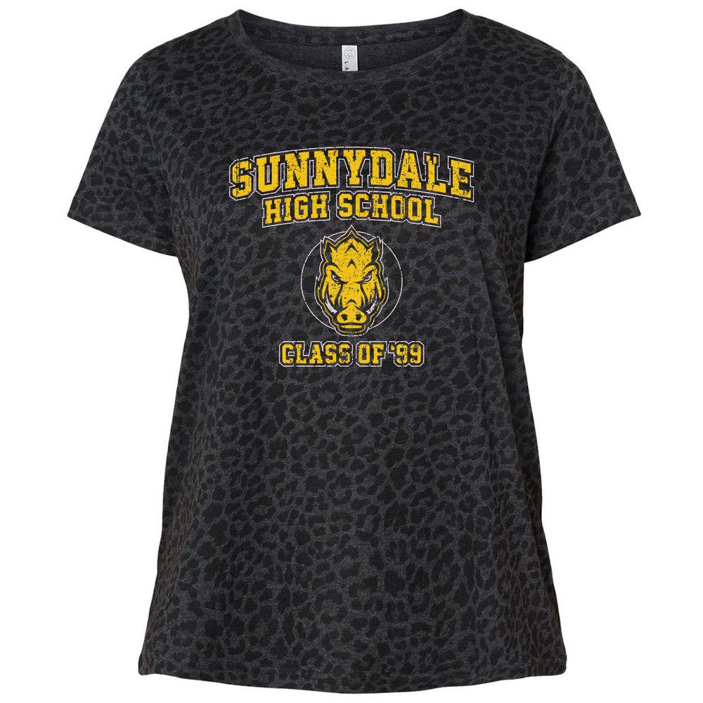 Ladies Curvy Jersey - Q5RGHG95 - Black Leopard - 11