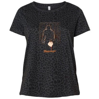 Ladies Curvy Jersey - PFXYLPFK - Black Leopard - 11