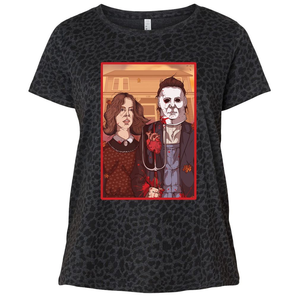 Ladies Curvy Jersey - T5P9WXEE - Black Leopard - 11