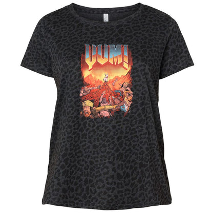 Ladies Curvy Jersey - XR5G1ZDS - Black Leopard - 11