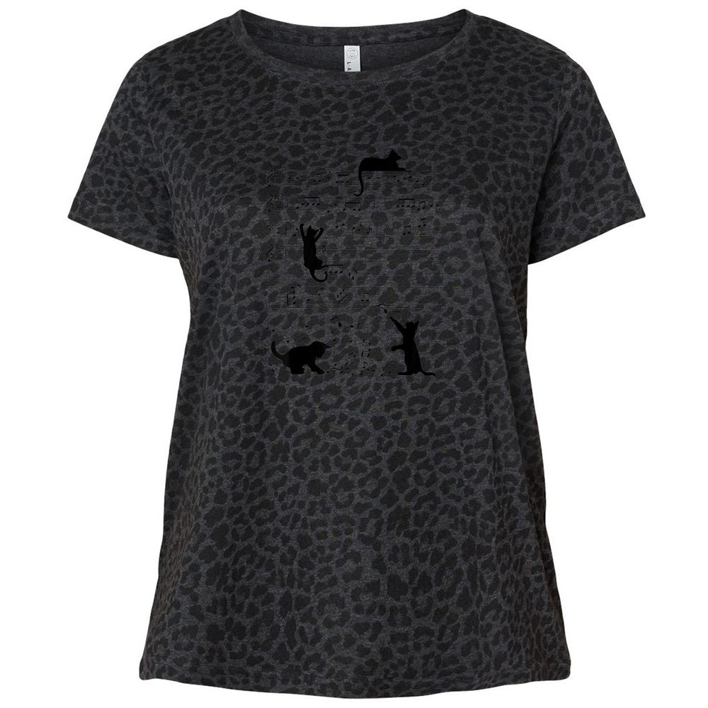 Ladies Curvy Jersey - TR1ZSB4T - Black Leopard - 11