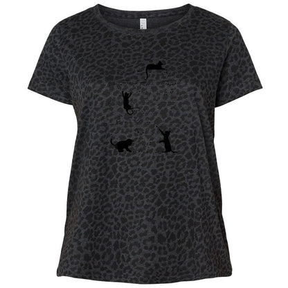 Ladies Curvy Jersey - TR1ZSB4T - Black Leopard - 11