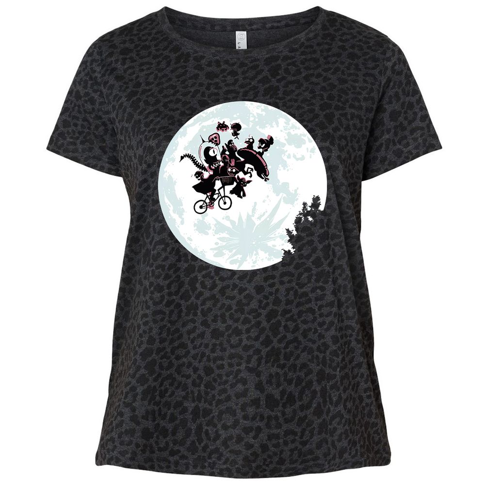 Ladies Curvy Jersey - QHKMVX2N - Black Leopard - 11