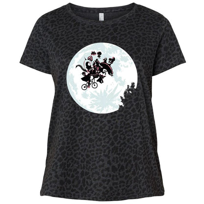 Ladies Curvy Jersey - QHKMVX2N - Black Leopard - 11