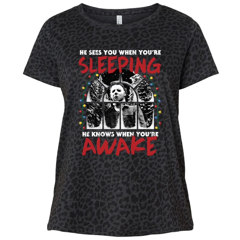 Ladies Curvy Jersey - ZWQM4UTT - Black Leopard - 11