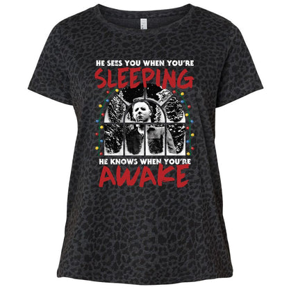 Ladies Curvy Jersey - ZWQM4UTT - Black Leopard - 11