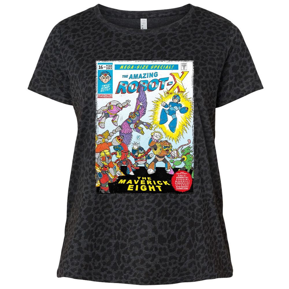 Ladies Curvy Jersey - 4V8DTMLE - Black Leopard - 11