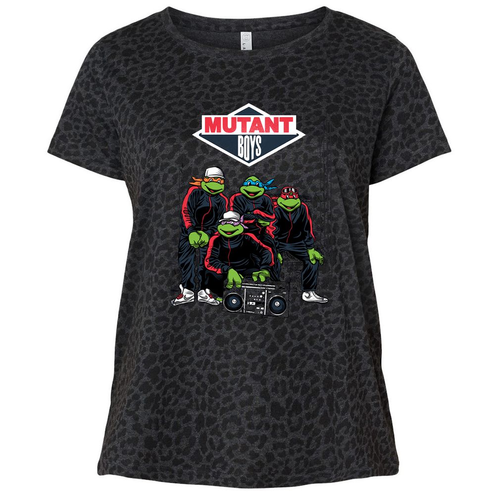 Ladies Curvy Jersey - 3QRGC348 - Black Leopard - 11