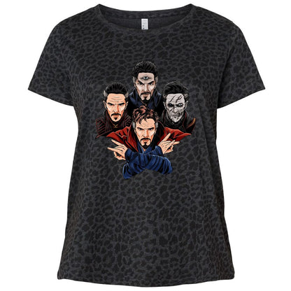 Ladies Curvy Jersey - 6HU8D554 - Black Leopard - 11